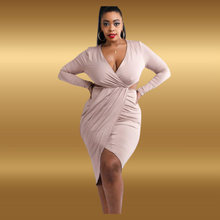 Load image into Gallery viewer, Sexy cut out tan  dress
